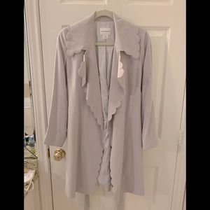 Club Monaco scalloped gray jacket